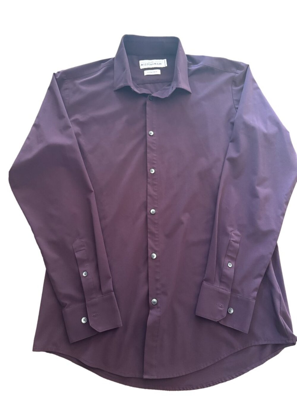 Mizzen + Main Leeward Trim Fit Classic Dress Shirt in Deep Burgundy